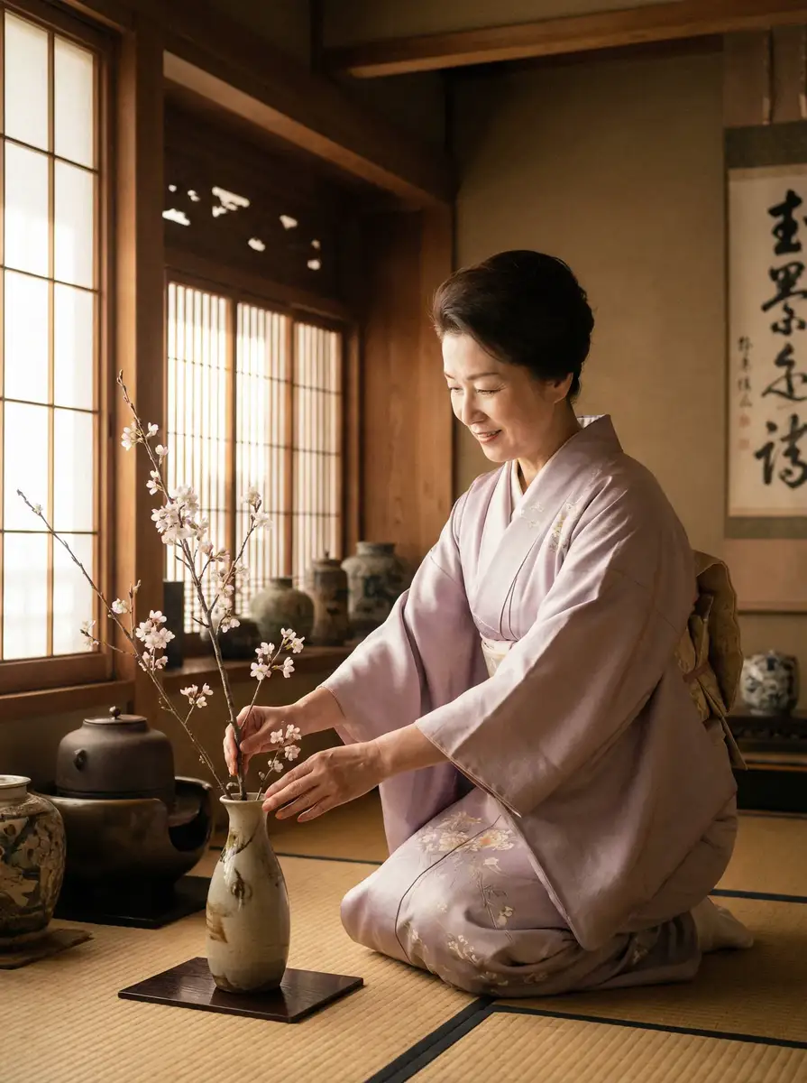 一位优雅的 光棍推荐电影在线现观看 在和室中插花